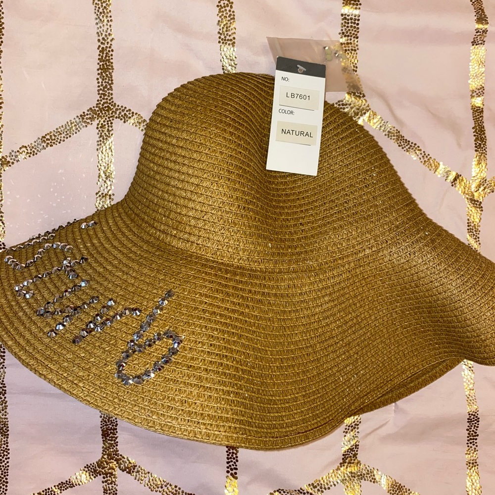 Do Not Disturb Rhinestone Floppy Hat - Picture 2 of 3